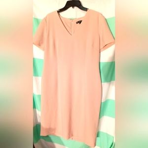 Preston & York Women's Pale Pink Short Sleeve Dress Size 16